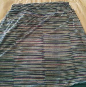 Blue Stripes stretch skirt size xl
